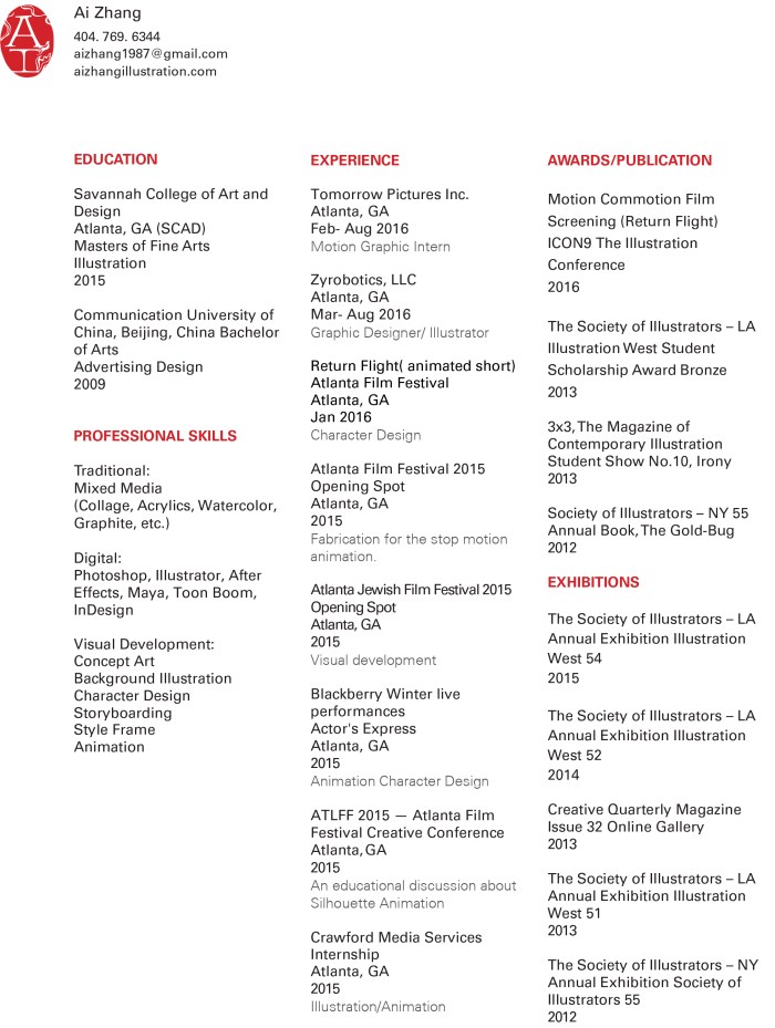 Ai_Zhang_Resume_2017